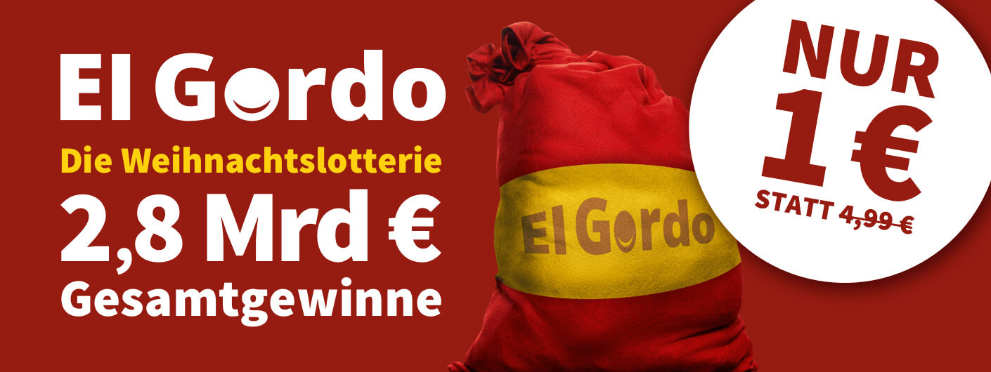 SPANISCHE WEIHNACHTSLOTTERIE „El GORDO“ SCHÜTTET 2,8 MRD € A